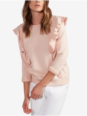 AVEC LES FILLES NWT RUFFLED SWEATSHIRT XL